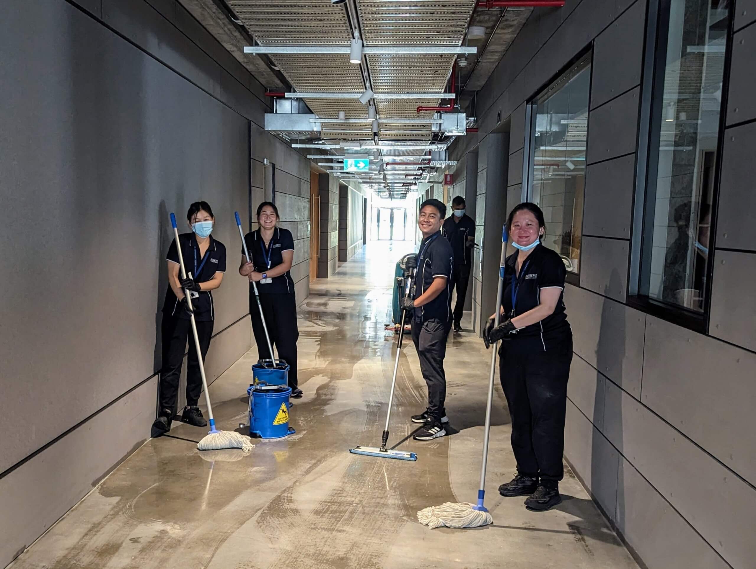Team of Cleaners at a Perth School